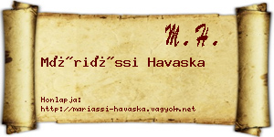 Máriássi Havaska névjegykártya